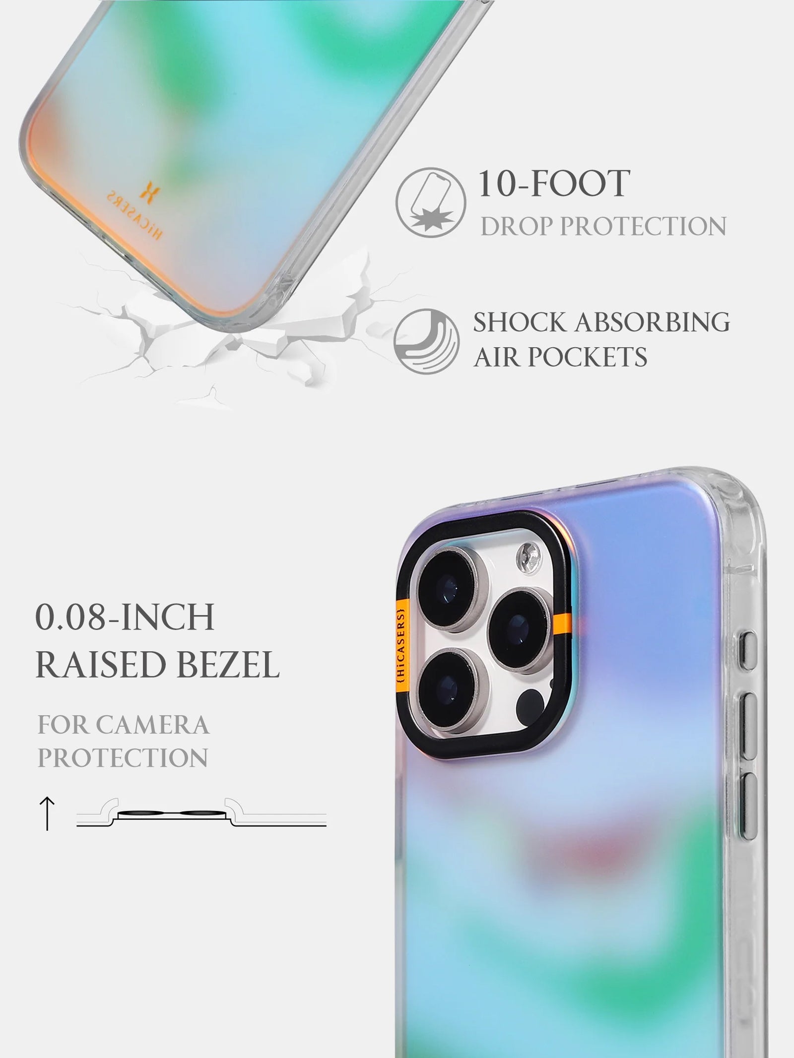 Sky Gradient Clear Phone Case - Purple & Blue Ombre Design | Protective & Stylish Cover for iPhone & Samsung | Perfect for Everyday Use & Outdoor Adventures