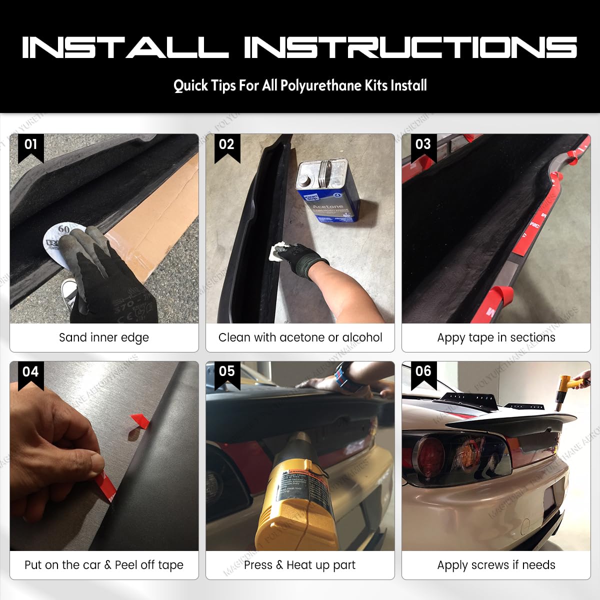 1990-1997 Mazda Miata Front Bumper Lip & Side Skirts - Flexible Polyurethane (PU) Unpainted Black Exterior Auto Parts - Perfect for Car Customization & Performance Upgrades