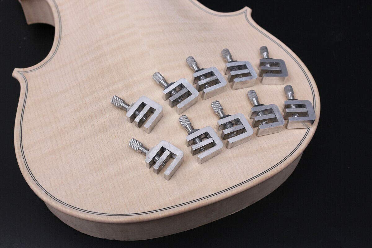 5-Piece Violin Making Tools Set - Adjustable Wood Edge Clamps & Glue for Luthiers | Perfect for Violin Repair, Crafting & Instrument Maintenance