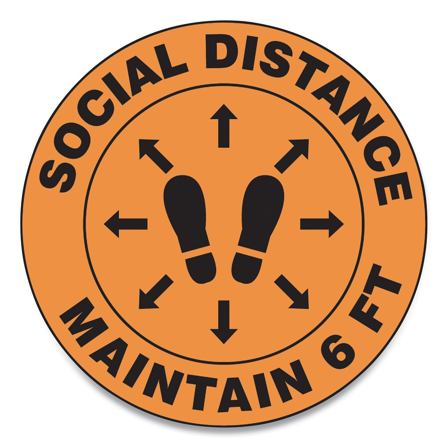 Accuform® Slip Gard Social Distance Floor Signs - 12