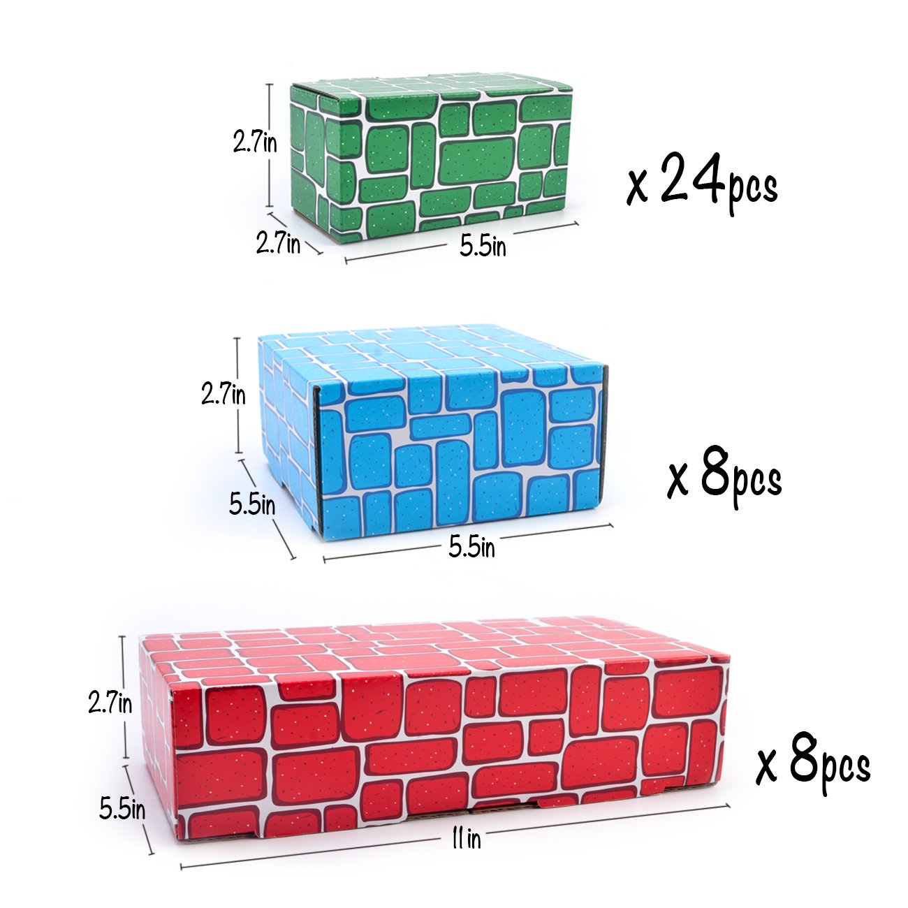 Extra-Thick Jumbo Cardboard Building Blocks for Kids - 40pc Giant Stackable Blocks in 3 Sizes for Creative Play & Indoor Exercise | Perfect for Preschool Learning, Birthday Parties & Family Bonding Activities