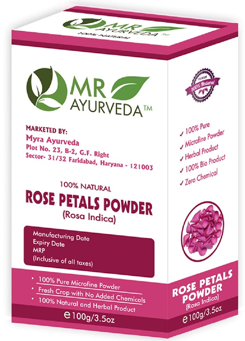 MR Ayurveda 100% Natural Organic Rose Petal Powder for Face & Skin Care - 3 Pack (300g) | Hydrating, Brightening & Anti-Aging | DIY Face Masks, Scrubs & Hair Treatments