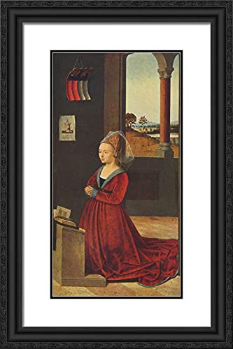 Black Ornate Wood Frame with Double Matting