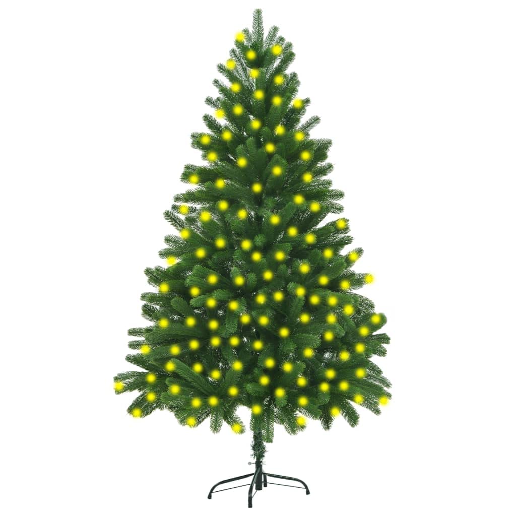 7ft Pre-Lit Artificial Christmas Tree with 300 Warm White LED Lights - Realistic PVC Branches, 1100 Tips, Weather Resistant for Indoor/Outdoor Holiday Decor - Perfect for Living Room, Porch, Office & Christmas Party Decorations