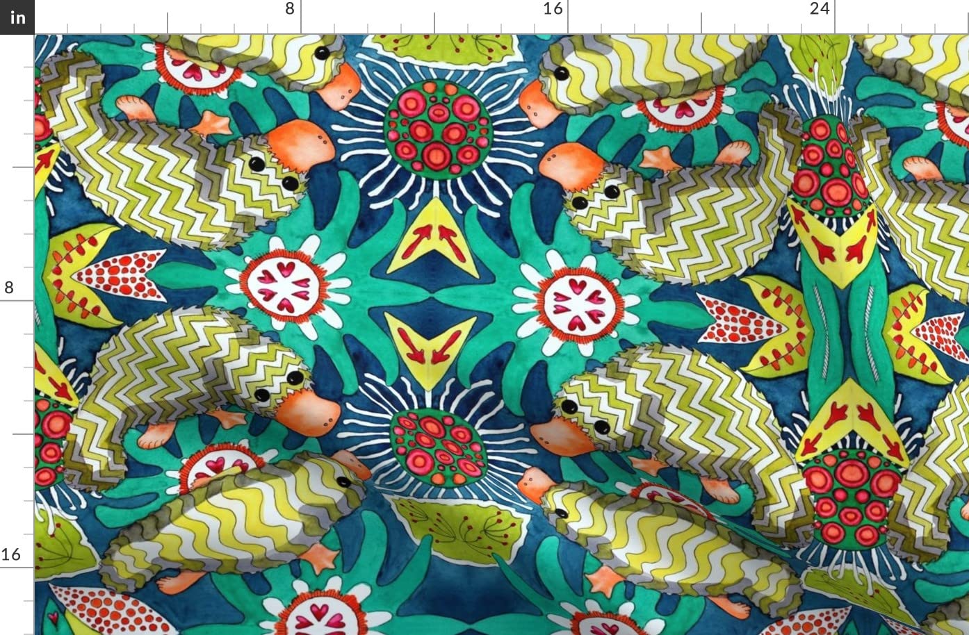 Tropical Teal Chevron Printed Fleece Fabric Fat Quarter - Soft & Cozy for DIY Sewing Projects, Blankets, Loungewear, No-Sew Crafts - Perfect for Baby Blankets, Throw Pillows & Home Decor