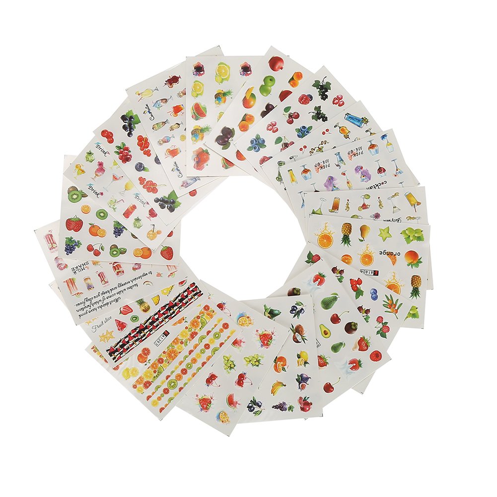 18 Sheets Nail Stickers - Self-Adhesive Flower Nail Decals for DIY Manicure, Multi-Shape Flat Back Shiny Nail Art Charms & Foil Decorations | Perfect for Home Salon, Parties & Gift Giving