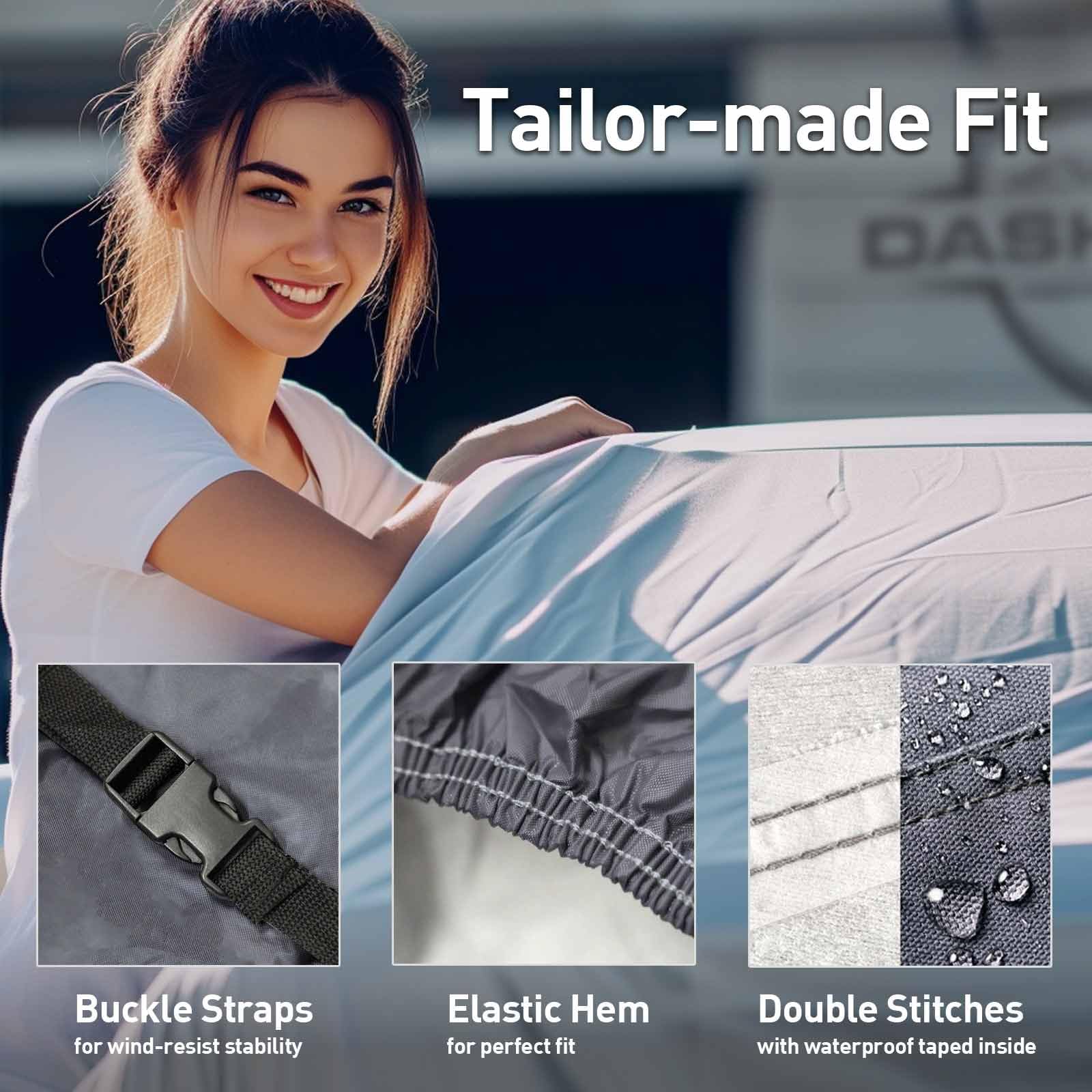 DaShield Ultimum Series All-Weather Car Cover for Audi TT Mk1 & Mk2 (2001-2014) 2-Door - Dust, Sun, Snow, Rain Protection - Semi Custom Fit for Indoor & Outdoor Use - Perfect for Parking, Storage & Travel Protection