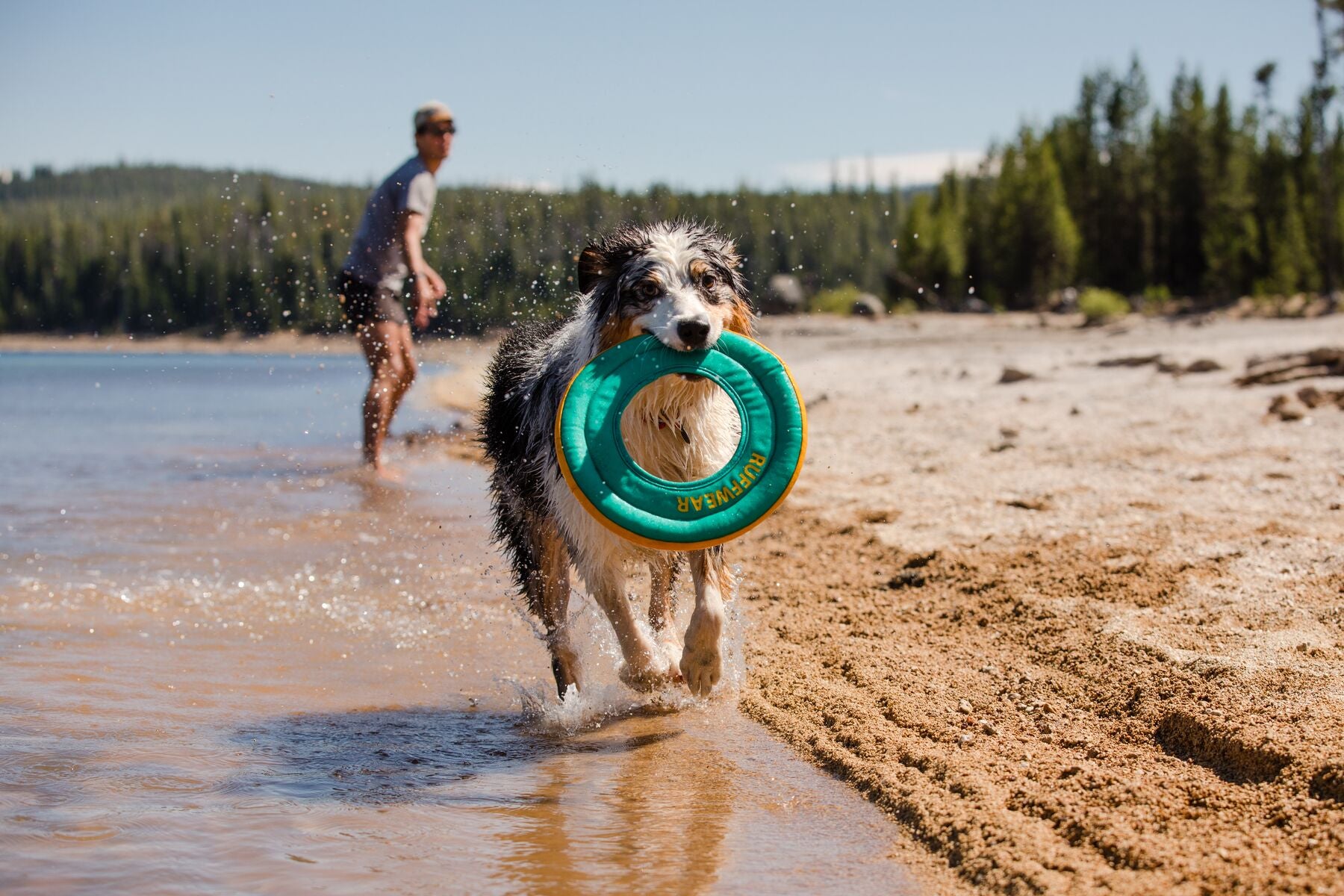 Hydro Plane™ Floating Dog Disc - Blue Aqua (Aurora Teal) - Waterproof Floating Fetch Toy for Dogs - Perfect for Pool, Beach & Lake Play by Ruffwear®