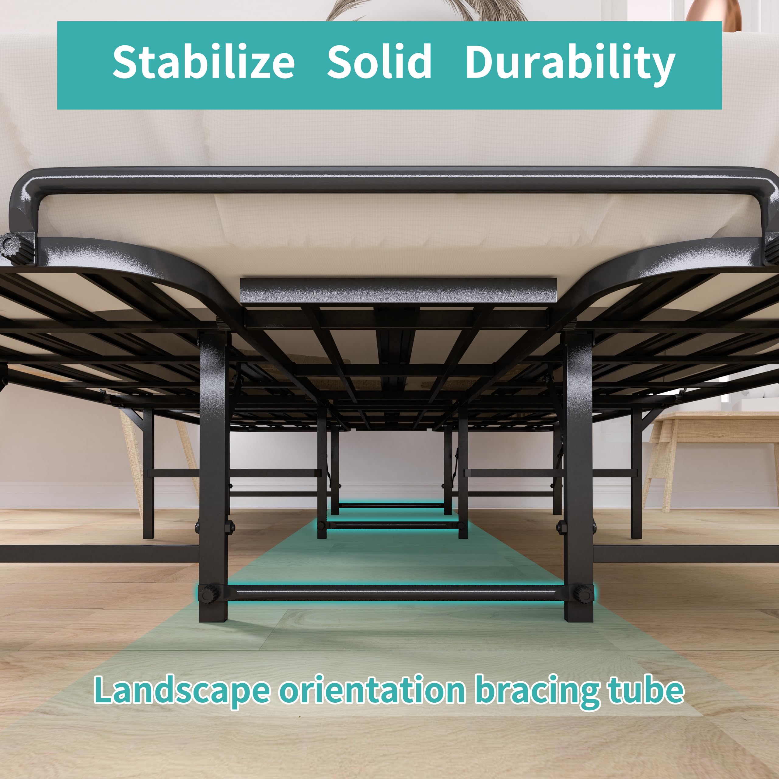 Queen Size Foldable Bed Frame - 14.2