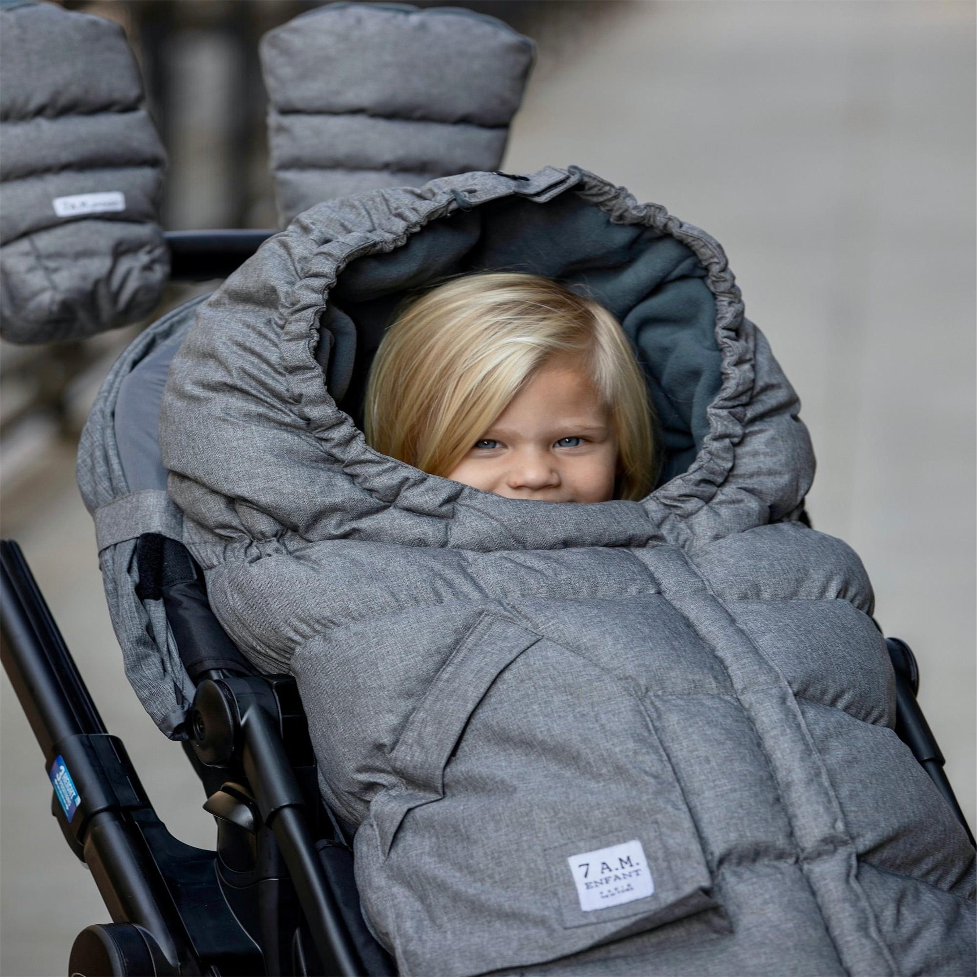 7AM Enfant Evolution 212 Baby Blanket - Soft Heathers Gray for Strollers, Car Seats & Nursery - Premium Comfort for Newborns & Toddlers