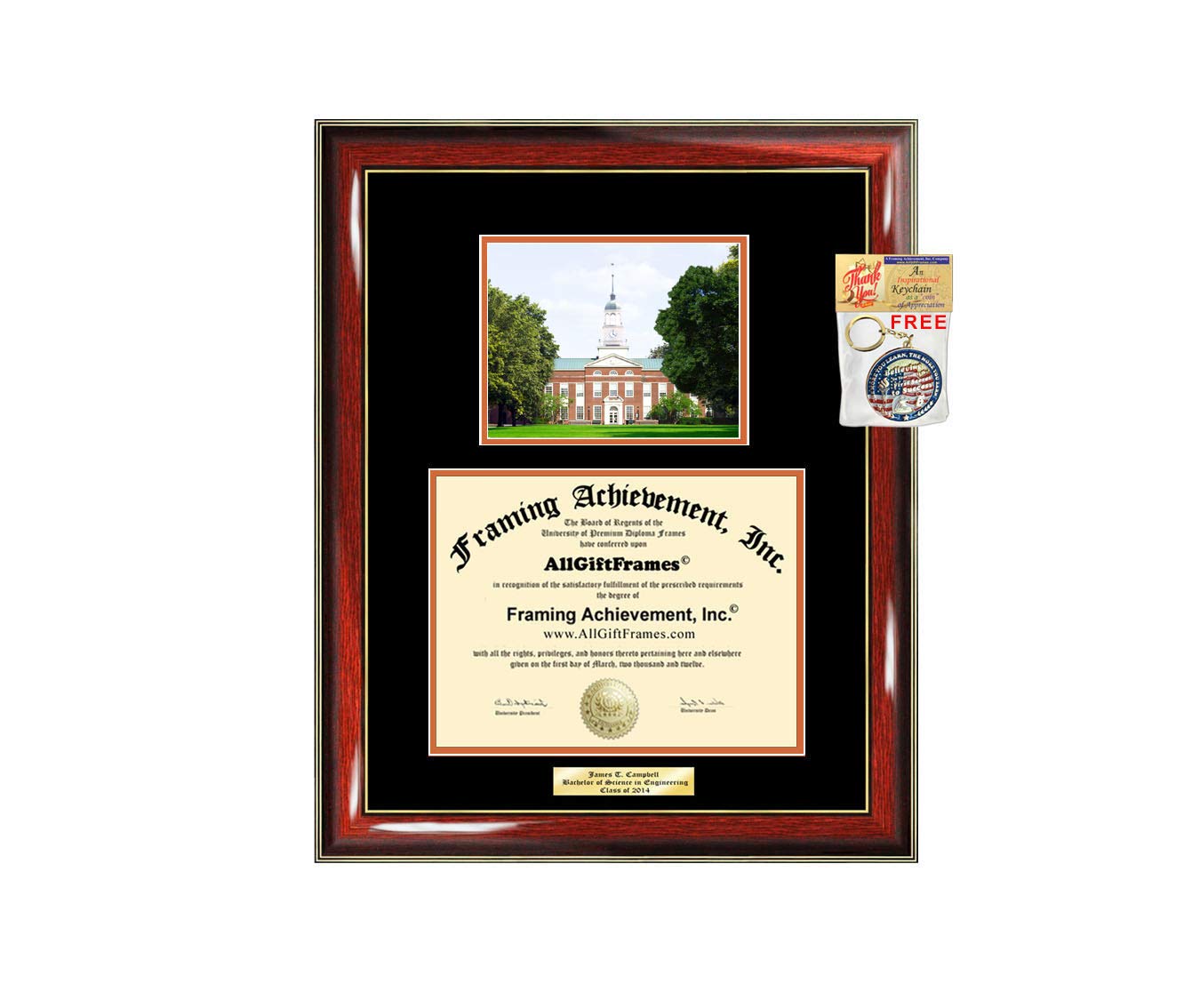 Bucknell University Diploma Frame - Personalized Engraved Graduation Picture Frame for Degree & Document Display - Perfect Graduation Gift for Students, Alumni & Family - Dorm, Office & Home Decor