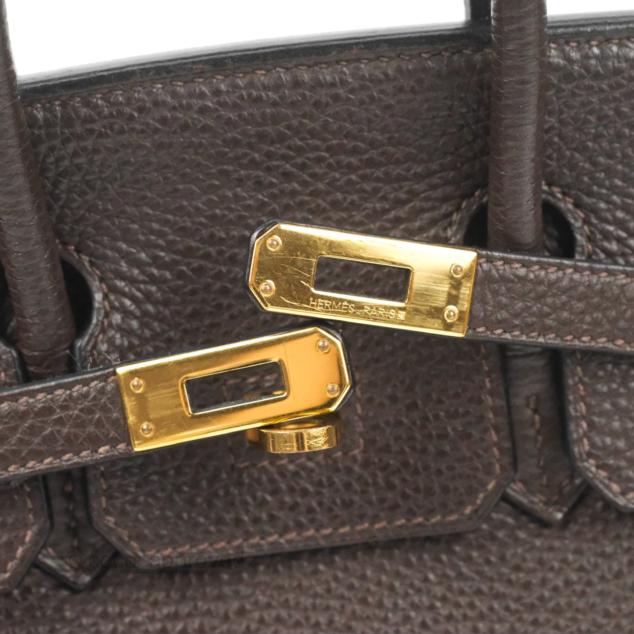 Authentic Hermes Birkin 25 Handbag in Chocolate Brown with Gold Hardware - Luxury Leather Tote Bag for Women, Perfect for Work, Travel & Special Occasions