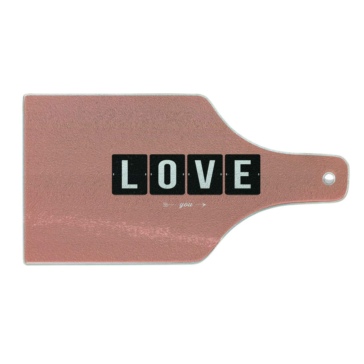 Ambesonne Vintage Love Themed Tempered Glass Cutting Board - 