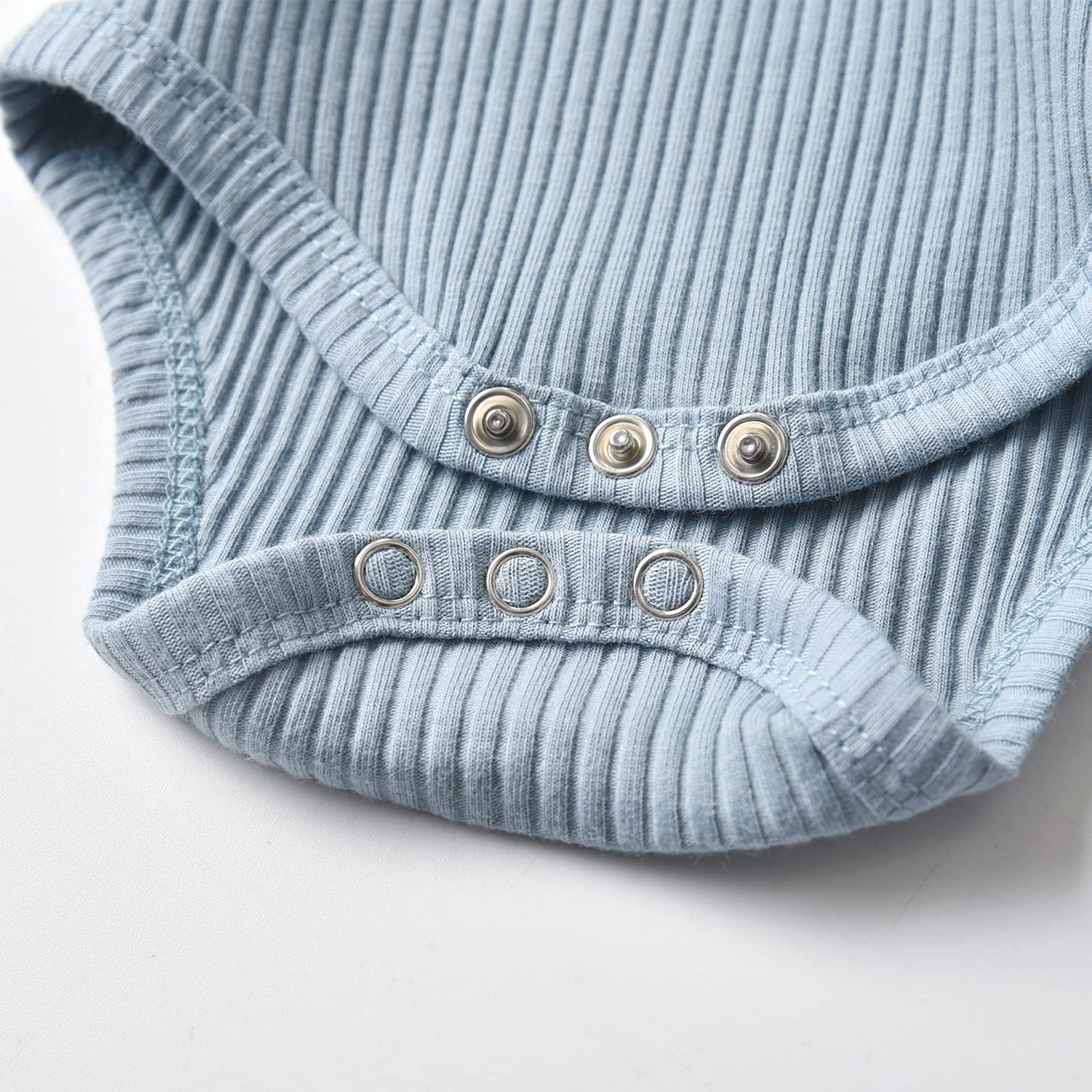 Derouetkia Summer Newborn Baby Clothes Set - Soft Ribbed Romper & Shorts Outfit for Boys & Girls | Perfect for Playtime, Family Outings & Photo Shoots
