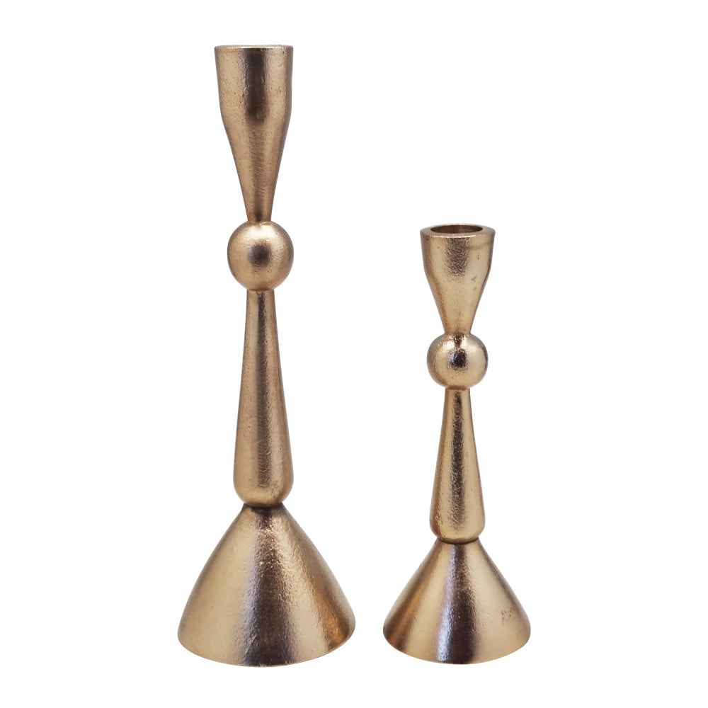 Elegant Safiya Large Gold Candle Holder - 8.5x8.5x27cm - Perfect for Wedding Centerpieces, Home Decor & Romantic Dinner Settings