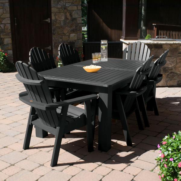 Hamilton Adirondack 7-Piece Rectangular Outdoor Dining Set - Patio Furniture for Backyard, Garden & Poolside Dining