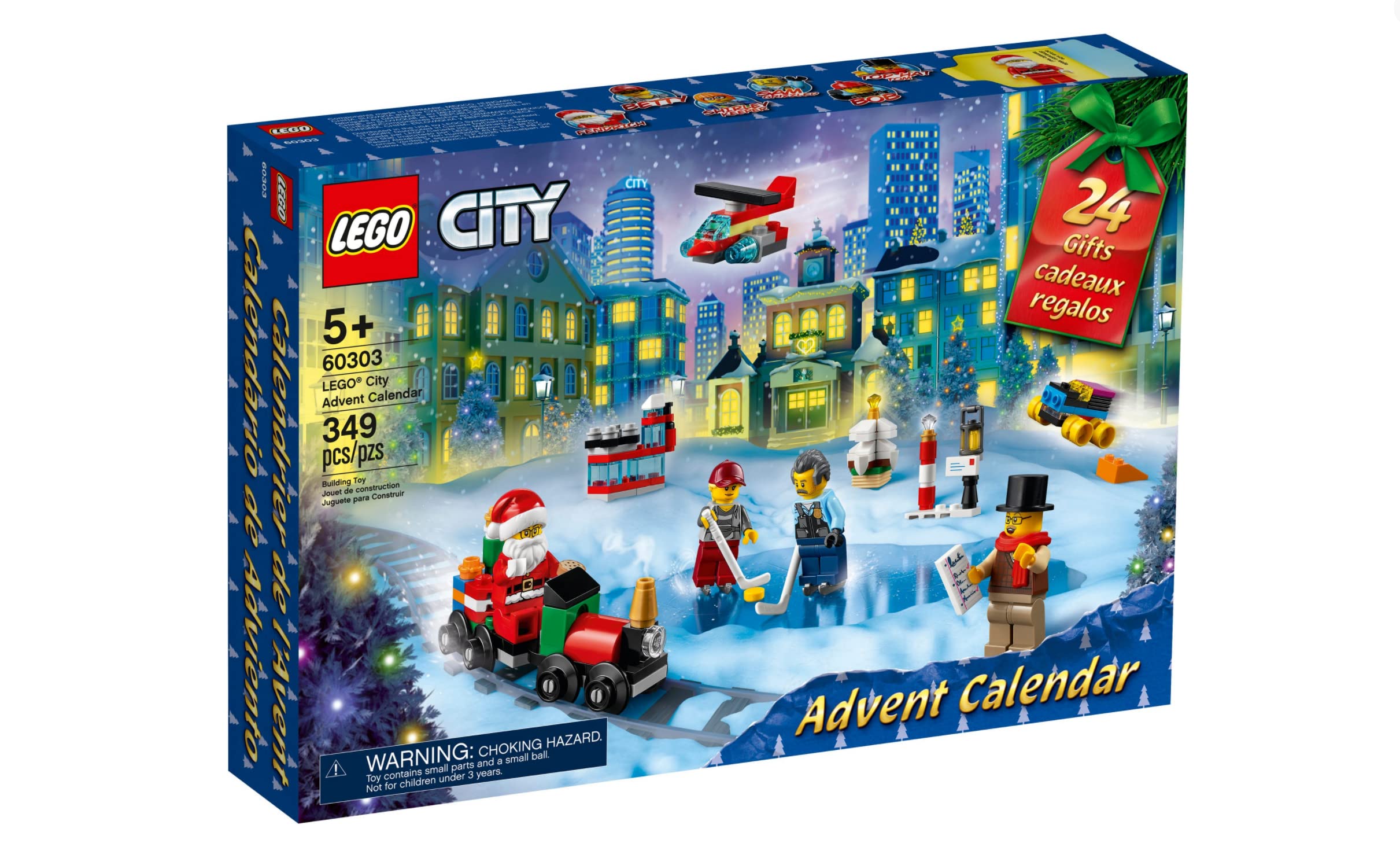 LEGO 60303 City Advent Calendar 2021 - 349 Piece Christmas Countdown Building Set for Kids | Holiday Gift & December Daily Activity for Children