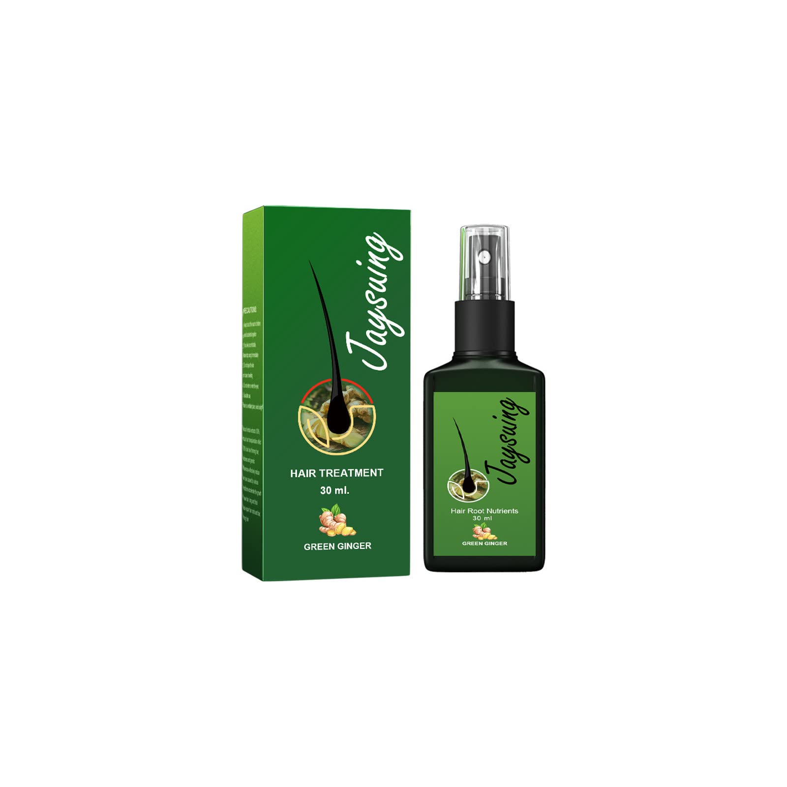 **Ginger Hair Growth Spray for Women & Men - GrowthPlus Nourishing Hair Serum for Thicker, Stronger Hair - 30ml Hair Loss Treatment for Daily Scalp Care & Styling**    *(Perfect for Thinning Hair, Hair Loss Prevention, and Promoting Healthy Hair Growth at Home or On-the-Go)*