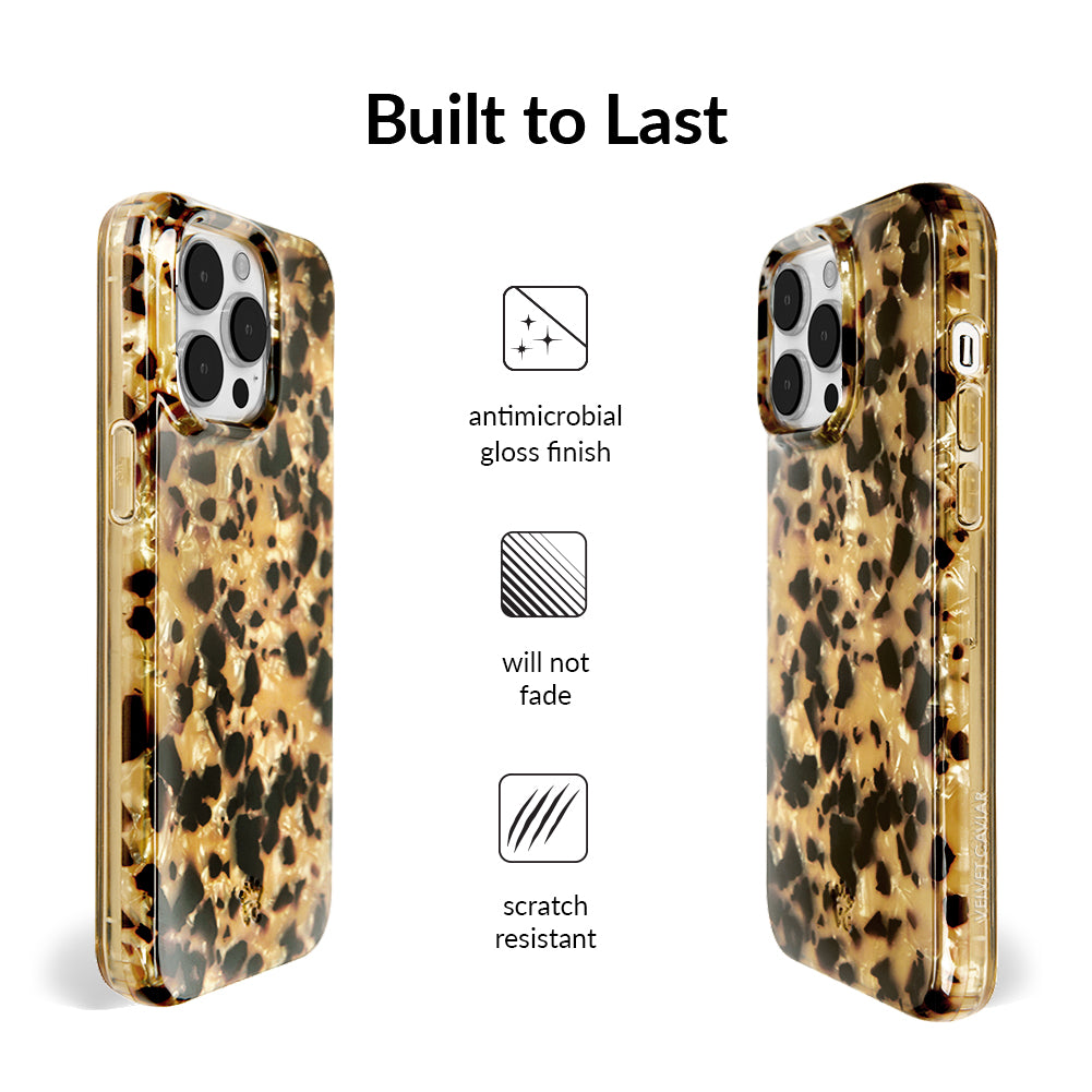 Stylish Blonde Tortoise Shell iPhone Case - Trendy & Durable Phone Cover for iPhone [Model] - Perfect for Everyday Use, Work & Travel
