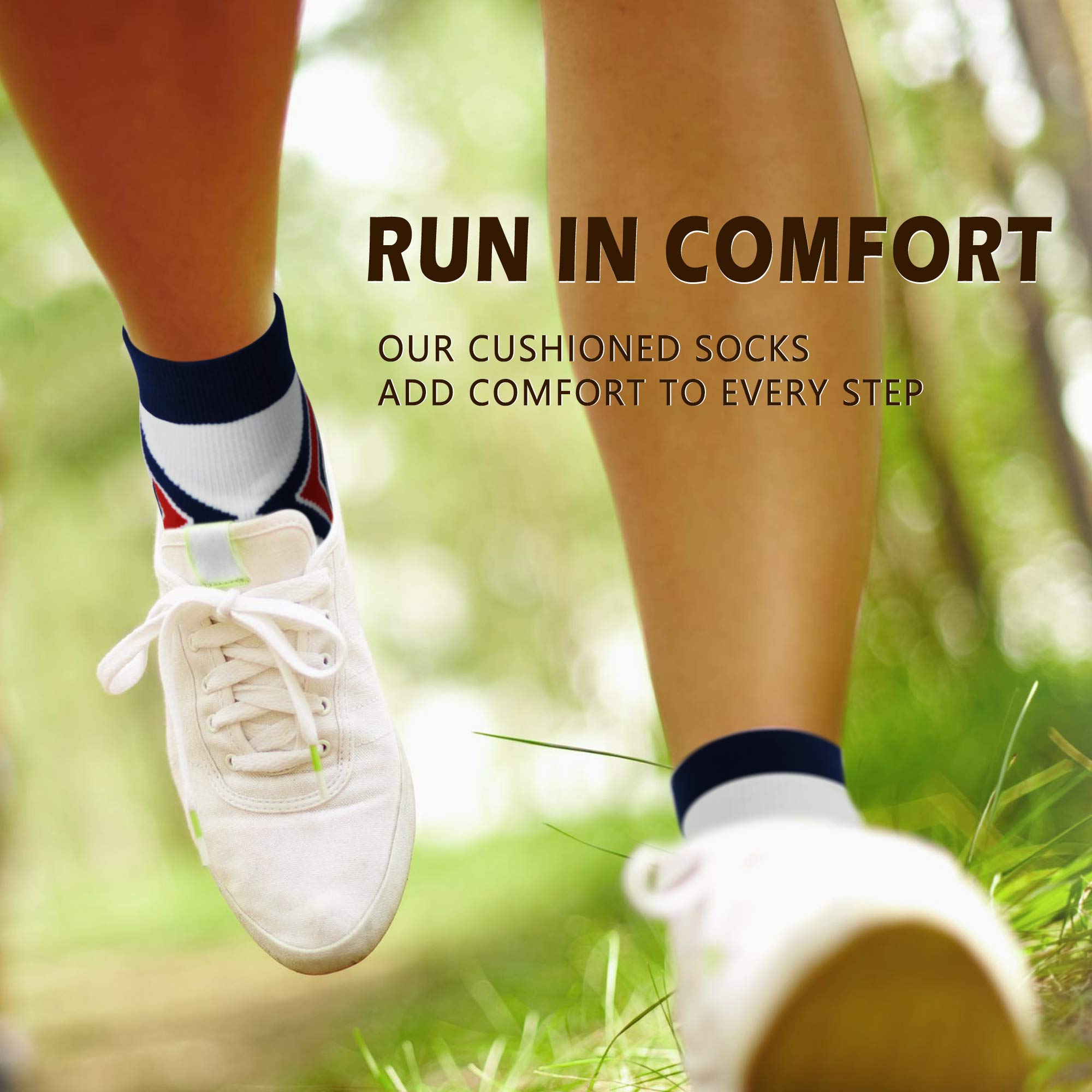 NEWZILL Ankle Compression Socks for Men & Women - Breathable Running Socks with Arch Support & Cushioned Sole - Ideal for Marathon, Hiking, Workout & Recovery