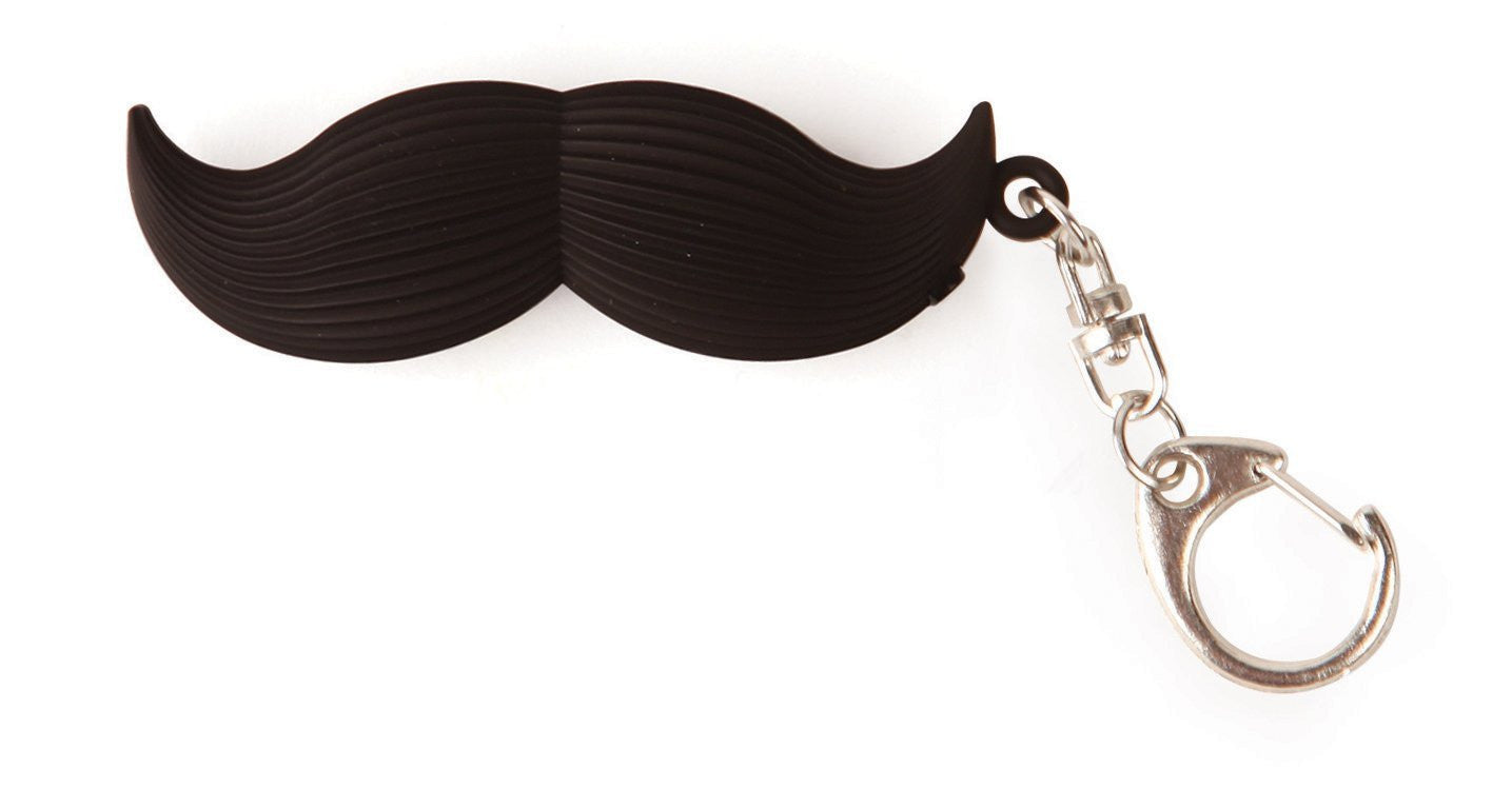 Kikkerland Mustache Keychain - Fun Novelty Keyring for Keys, Wallets & Gifts - Perfect for Parties, Gag Gifts & Everyday Use