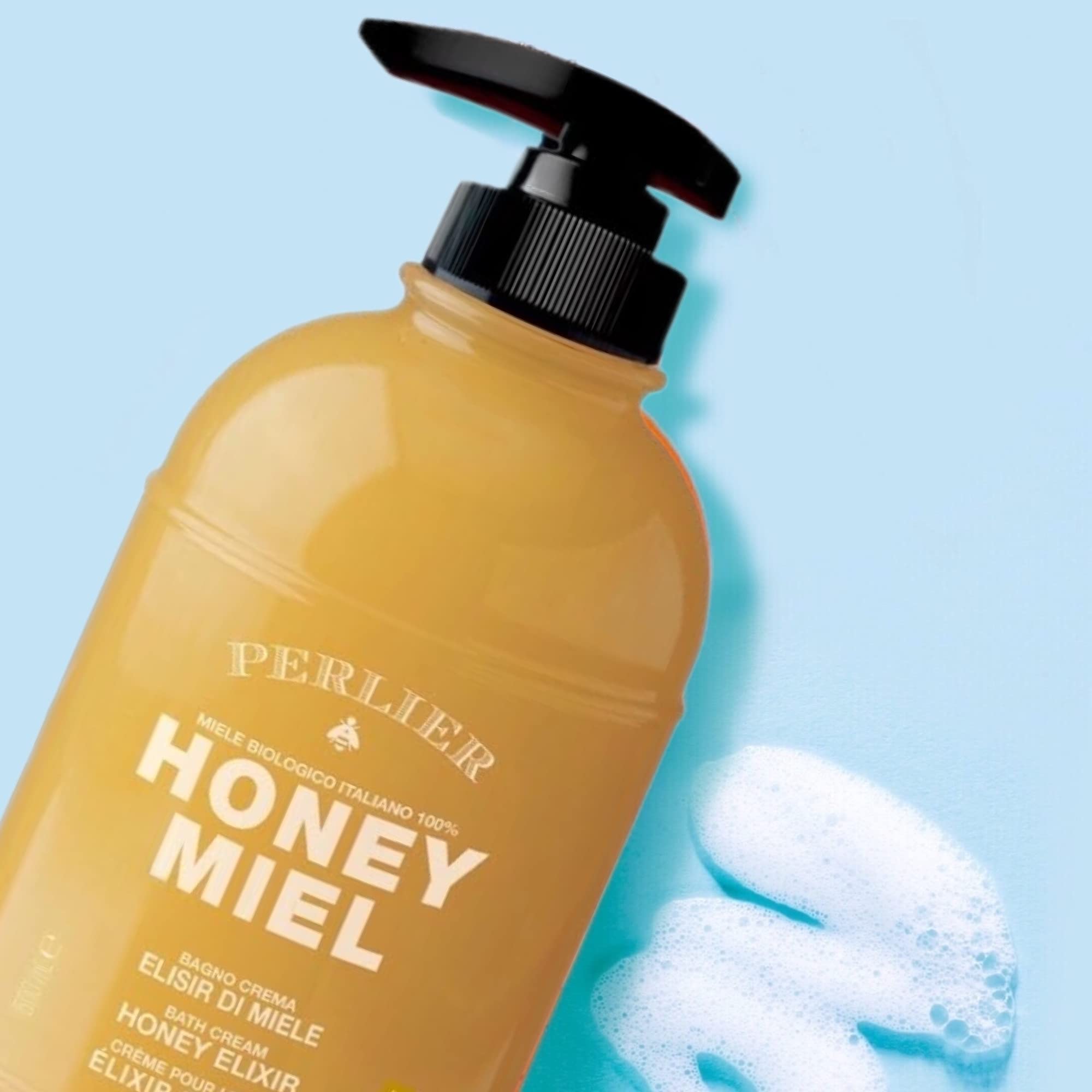 Perlier Honey Bath Cream - Organic Italian Honey for Moisturizing Skin | Shower & Bath Luxury