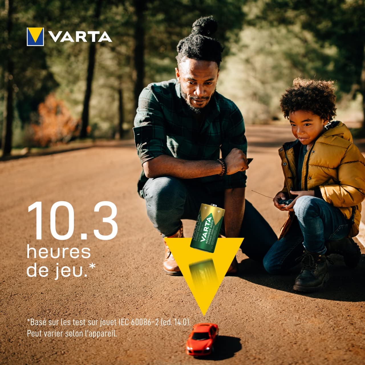 Varta High Capacity C Pre-Charged Rechargeable Batteries 3000mAh - 2 Pack for Flashlights, Toys, and Emergency Power Backup