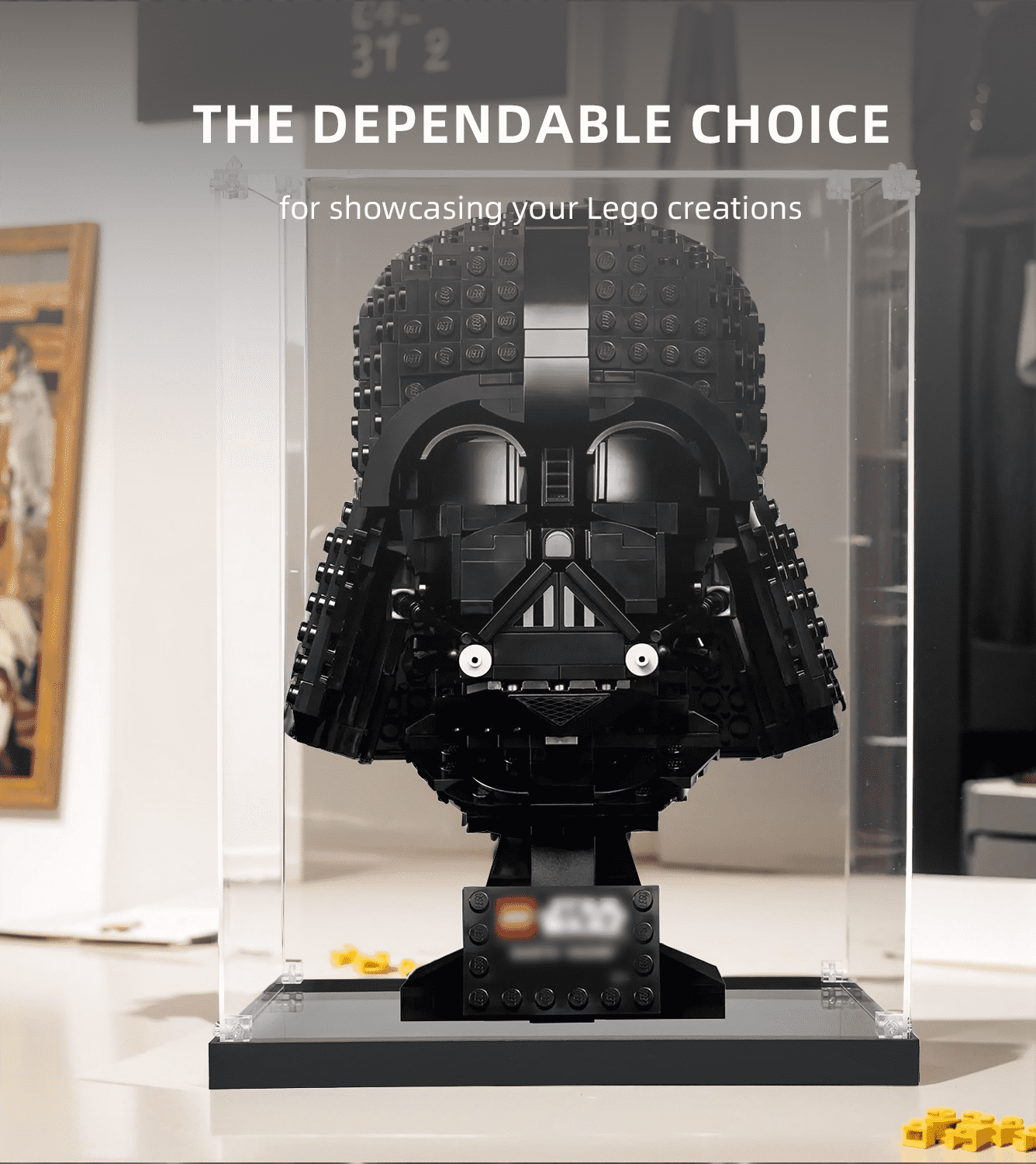 LEGO Darth Vader Helmet 75304 Display Case - Protective Showcase for Star Wars Collectibles | Perfect for Home Decor, Office Display & LEGO Fan Collections