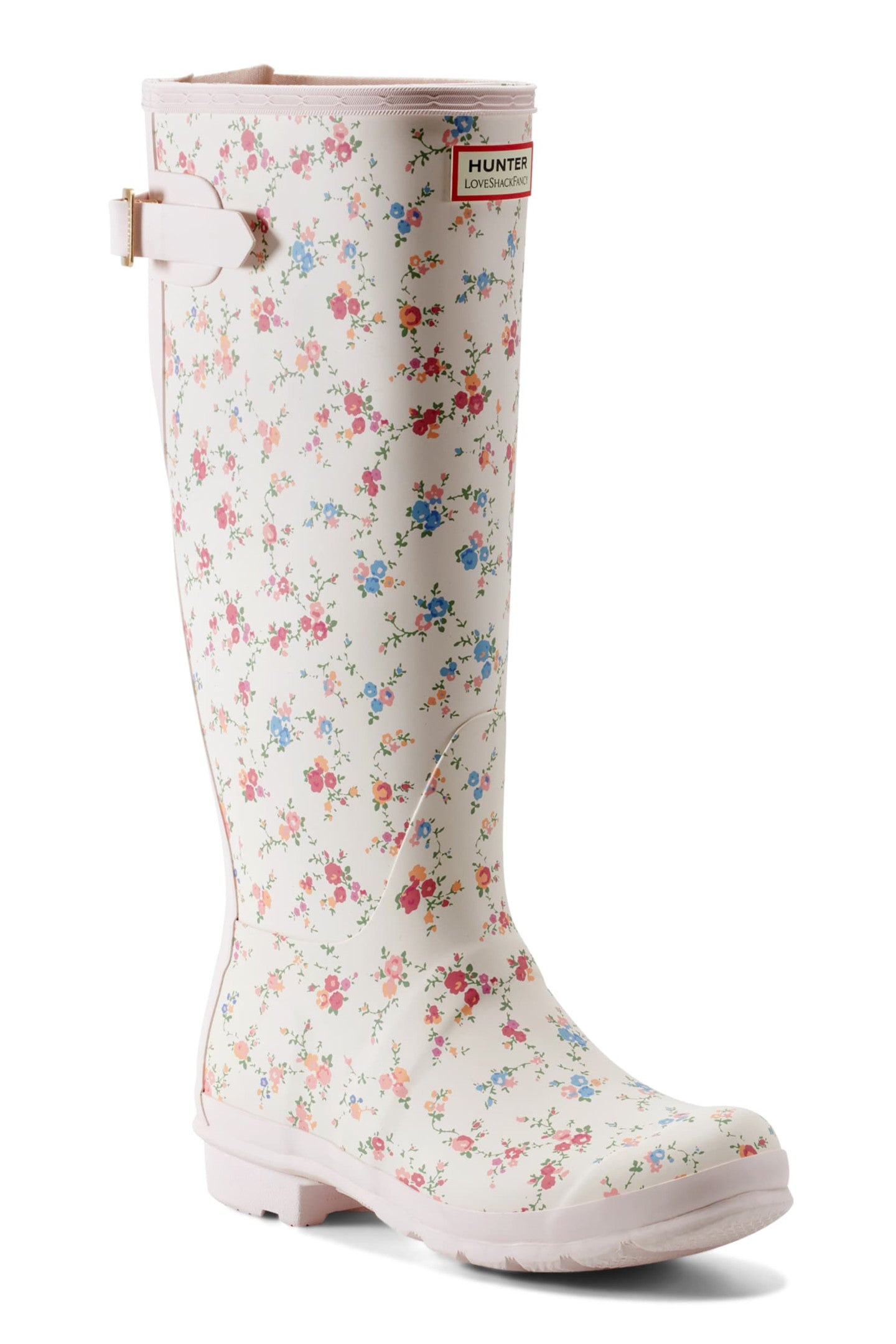Hunter x LoveShackFancy Women's Original Tall Boots - Sunrise Patchwork Design | Fashionable Rain & Winter Boots for Women | Perfect for Outdoor Adventures, Countryside Walks & Festival Style