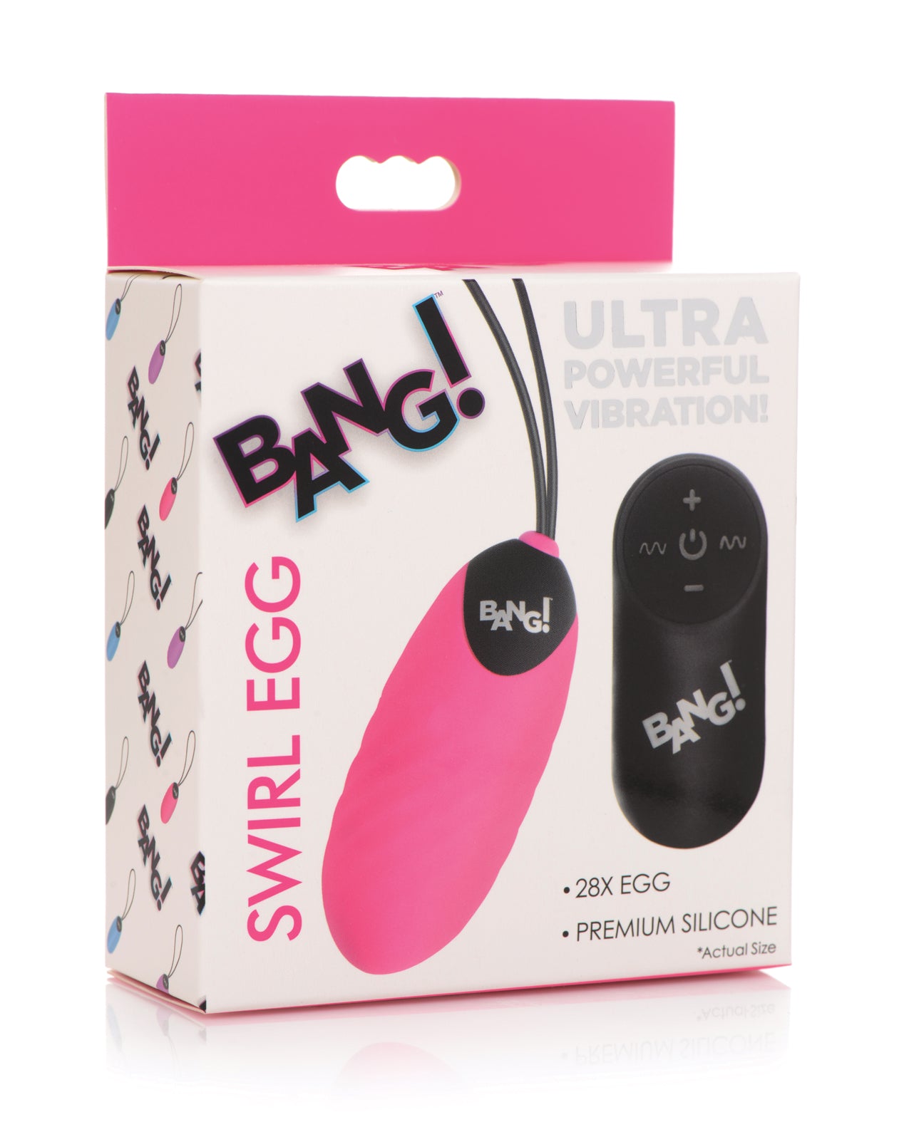 28X Swirl Rechargeable Silicone Egg with Remote Control - Pink Adult Toy for Couples & Solo Play, Perfect for Romantic Nights & Personal Pleasure