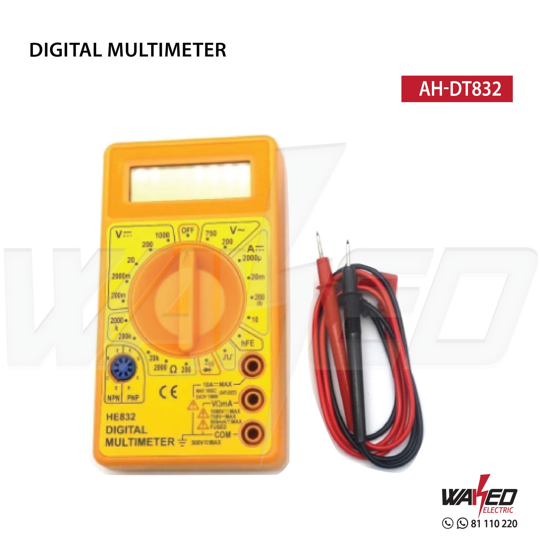 Digital Multimeter - Professional Auto-Ranging True RMS Voltage Tester for Home, Car, and Electronics Repair - Perfect for Electricians, DIY Enthusiasts, and Technicians