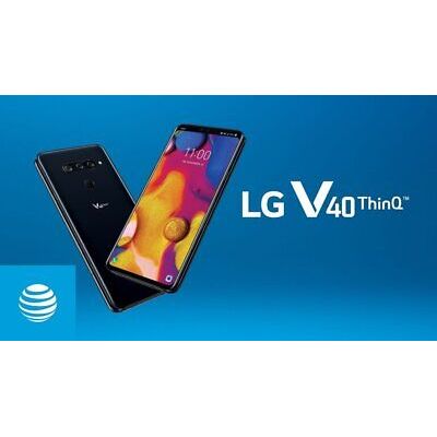 LG V40 ThinQ 64GB Aurora Black Unlocked GSM Smartphone - AT&T Compatible, Premium Camera & Hi-Fi Audio for Streaming, Gaming & Photography