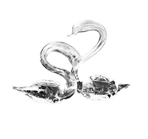 1 Pair Swan-Shaped Clear Glass Flower Vase - Elegant Home Decor for Valentine's Day, Wedding Centerpiece & Romantic Gift Idea