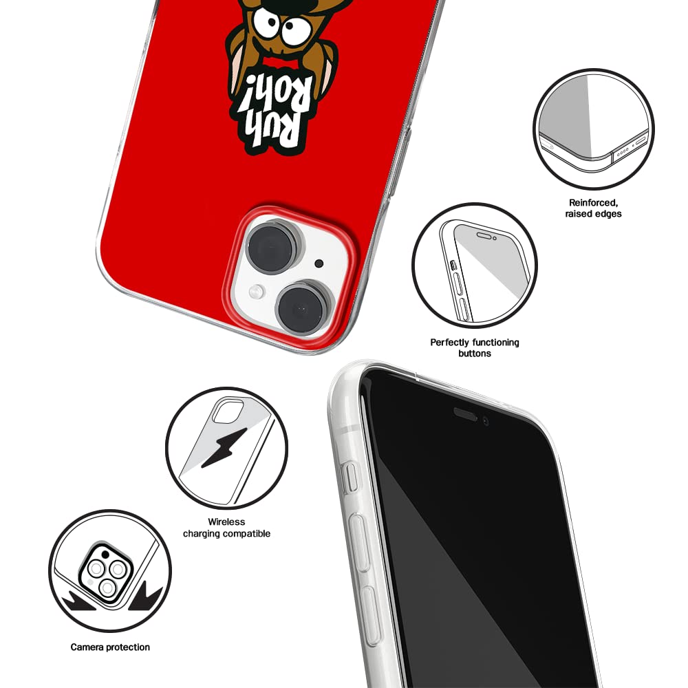 Original & Officially Licensed Scooby Doo Pattern iPhone 14 Case - Shockproof TPU Protective Cover for iPhone 14 (6.1