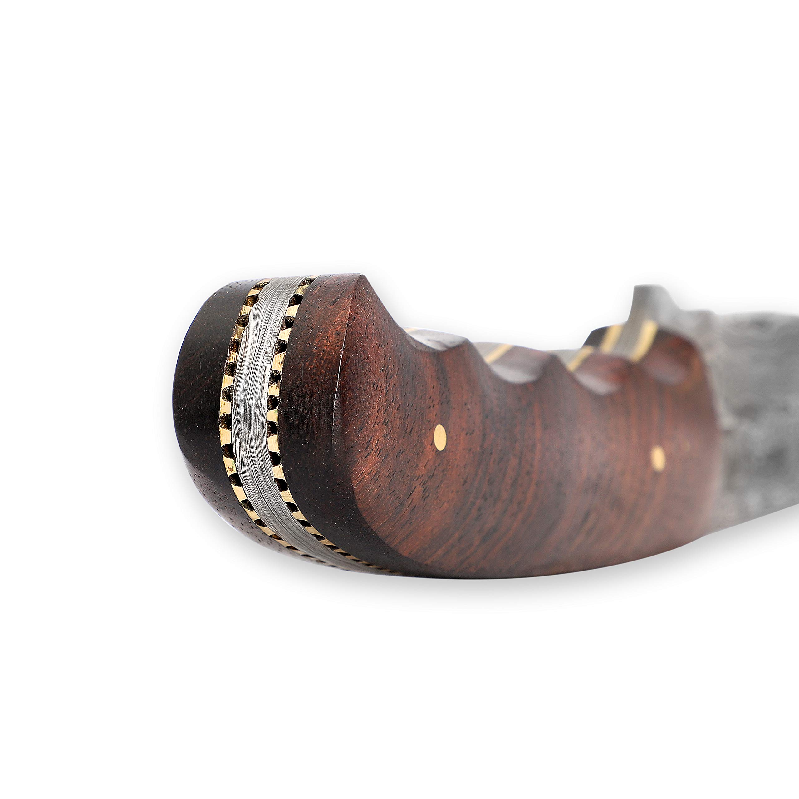 Premium Handmade Damascus Steel Hunting Knife - Full Tang Fixed Blade - Durable & Sharp Outdoor Knife for Hunting, Camping, Survival - Great Gift for Outdoorsmen