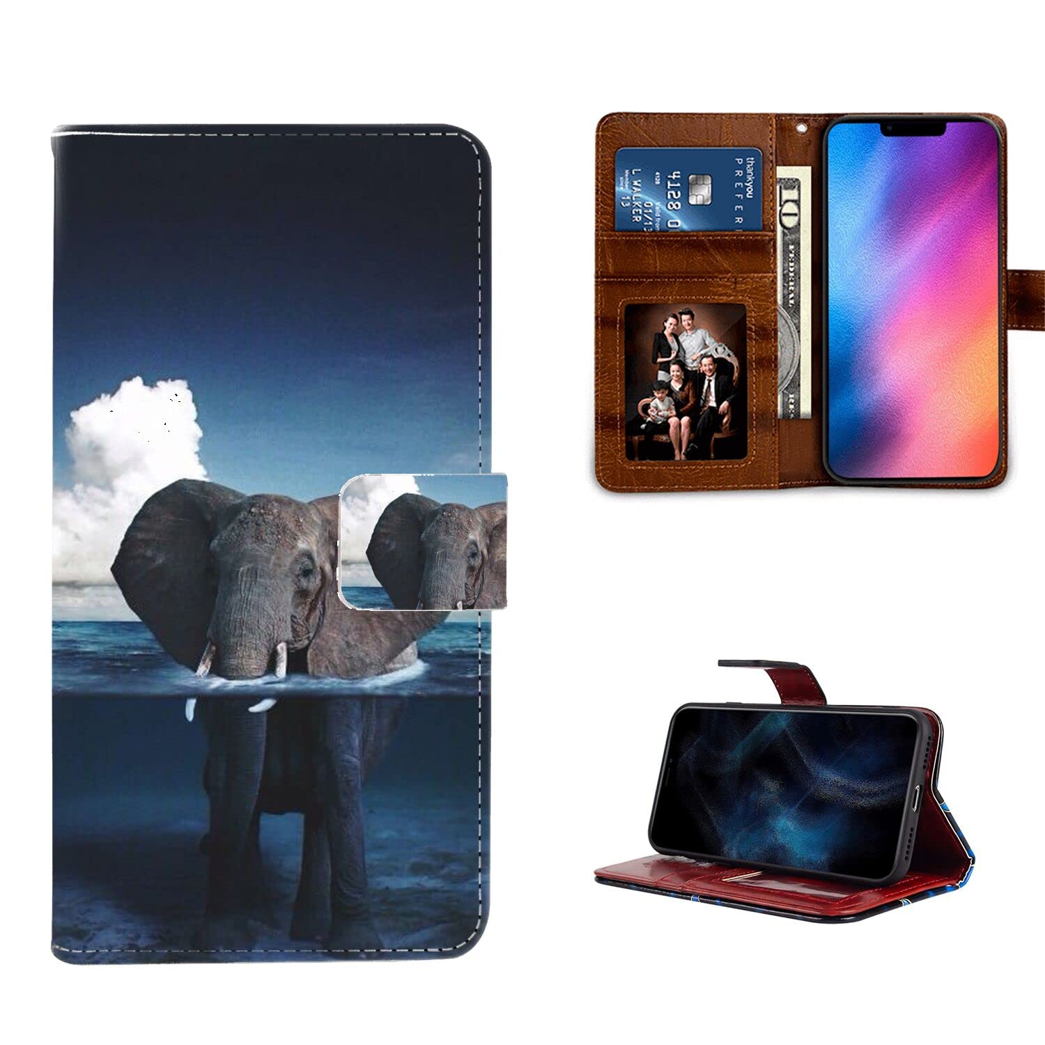 Premium PU Leather Magnetic Wallet Case for iPhone 13 Pro Max - Slim Flip Folio Cover with Card Holder & TPU Protection | Perfect for Business, Travel & Everyday Use