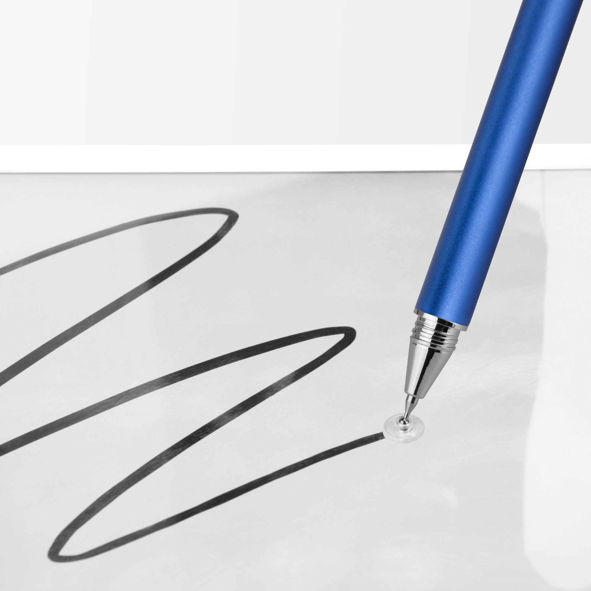 BoxWave FineTouch Capacitive Stylus Pen for BOSS Audio BCP62 - Ultra Precise Metallic Silver Stylus for Drawing, Note-Taking & Touchscreen Devices