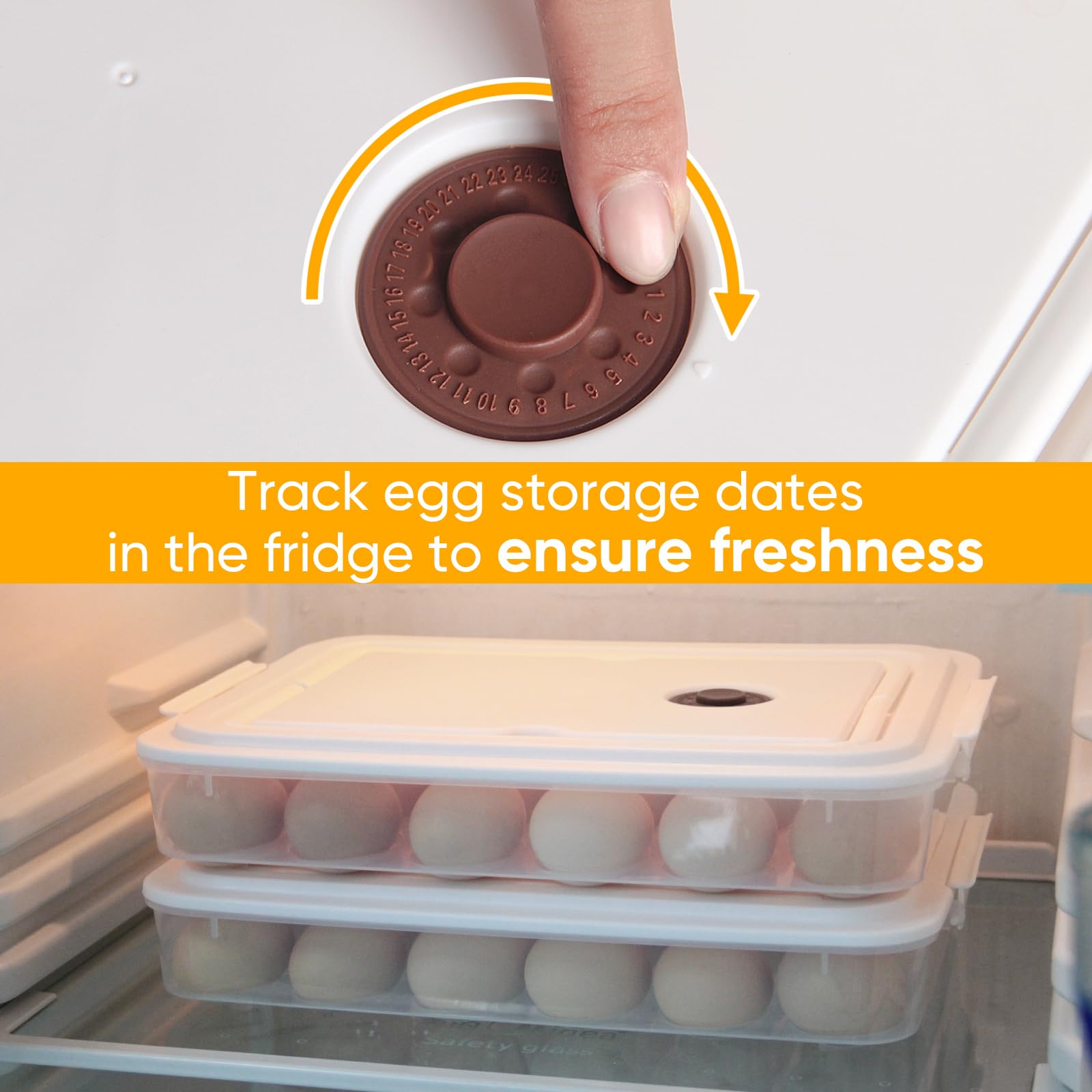 Premium Plastic Deviled Egg Container Set of 2 with Lid & Handle - Holds 48 Eggs - Clear Fridge Storage Tray - Perfect for Picnics, Parties, Easter, Potlucks & Family Gatherings - Portable Deviled Egg Carrier for Outdoor Events & Holiday Celebrations