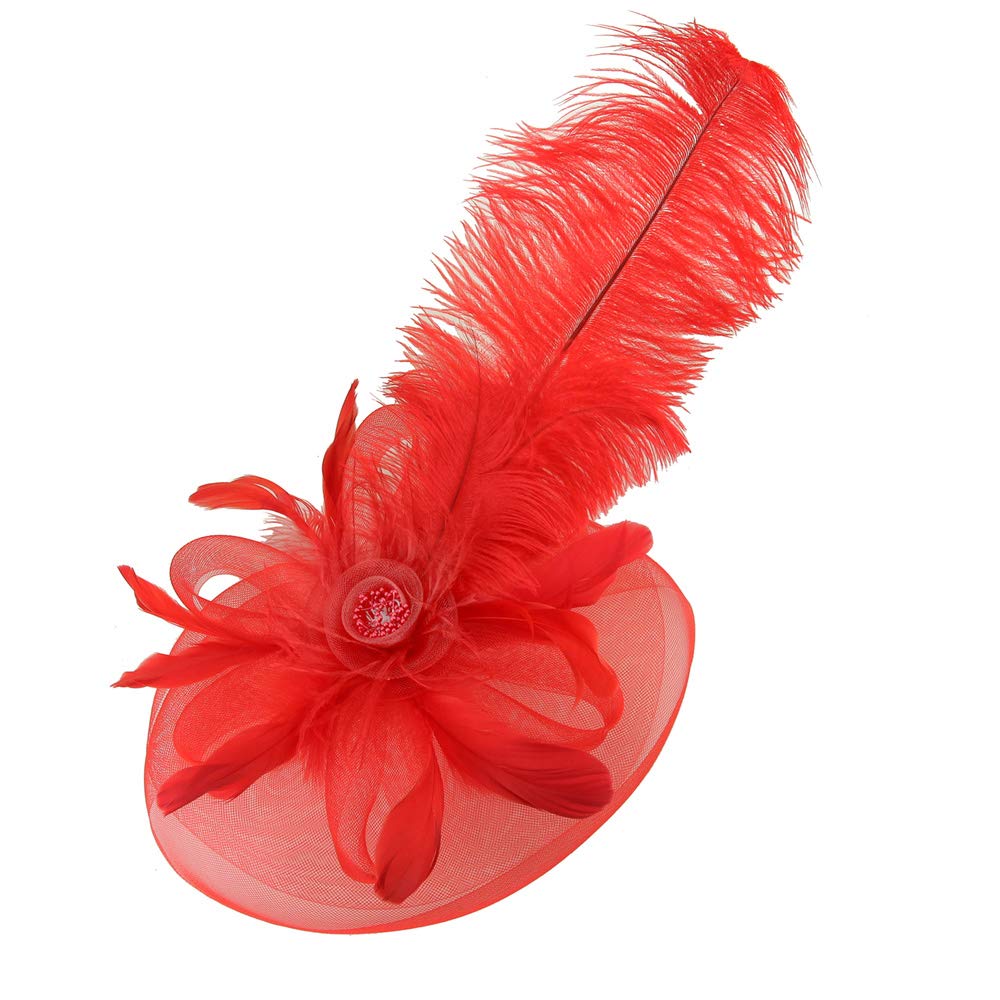 Elegant Peacock Feather Rose Fascinator Headpiece for Women - Perfect for Weddings, Tea Parties, and Special Occasions