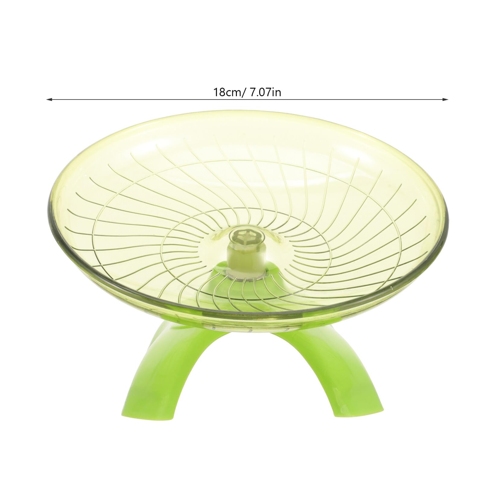 Balacoo Silent Hamster Exercise Wheel - Flying Saucer Running Wheel for Hamsters, Hedgehogs & Chinchillas - Quiet Small Pet Toy in Light Green - Perfect for Cage Exercise & Nighttime Play