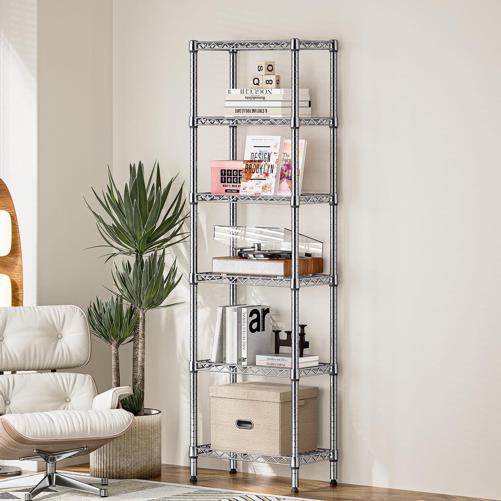 MZG 6-Tier Heavy Duty Metal Wire Shelving Unit - 70.4