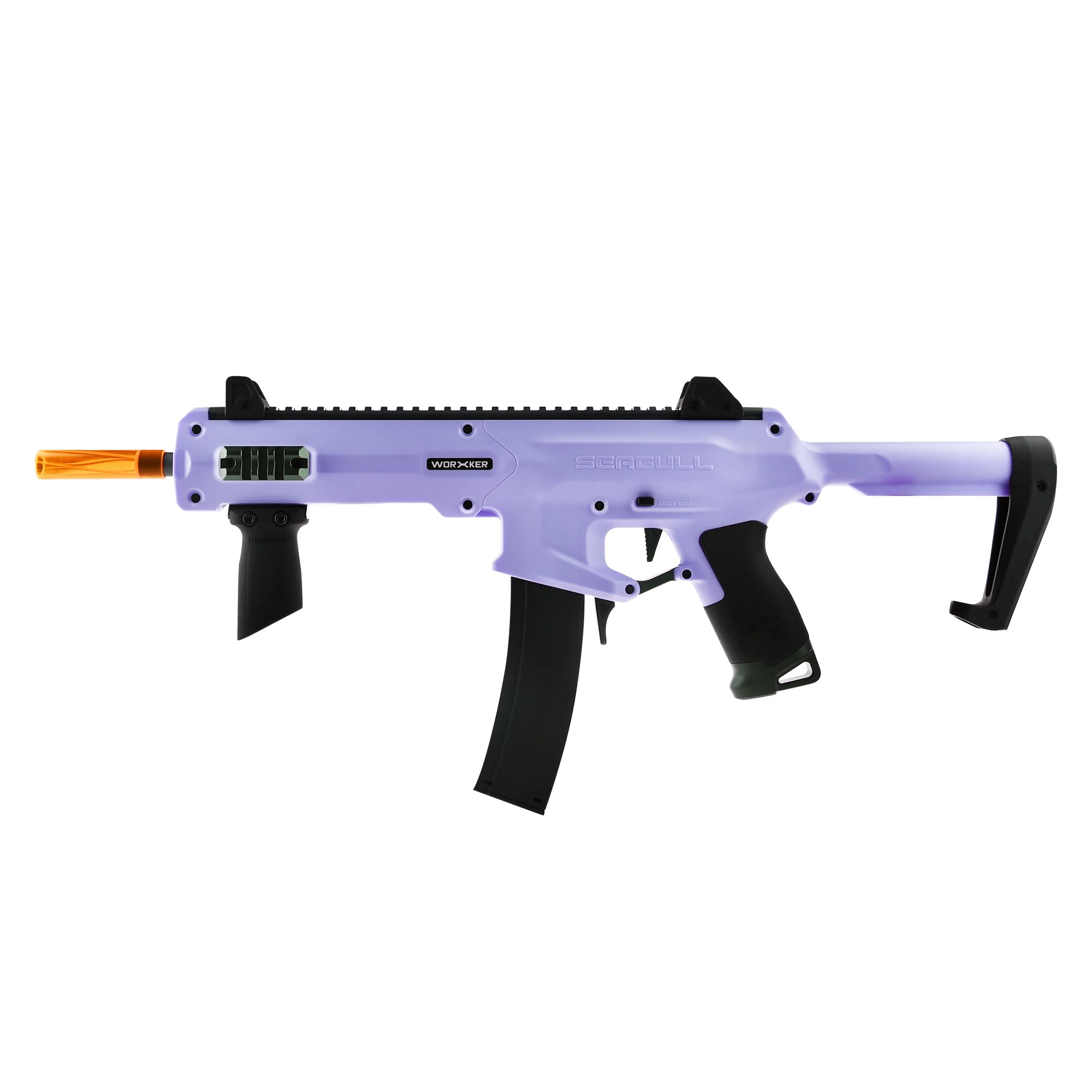 WORKER Seagull Stefan Half Dart Blaster - Purple Short Dart Series | Outdoor Sport Toy for Teens | Perfect for Nerf Battles, Backyard Games & Team Competitions