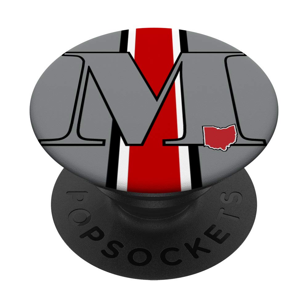State of Ohio Letter M PopSocket PopGrip: Swappable Phone & Tablet Grip for Secure Hold, Perfect for Travel, Work, and Everyday Use