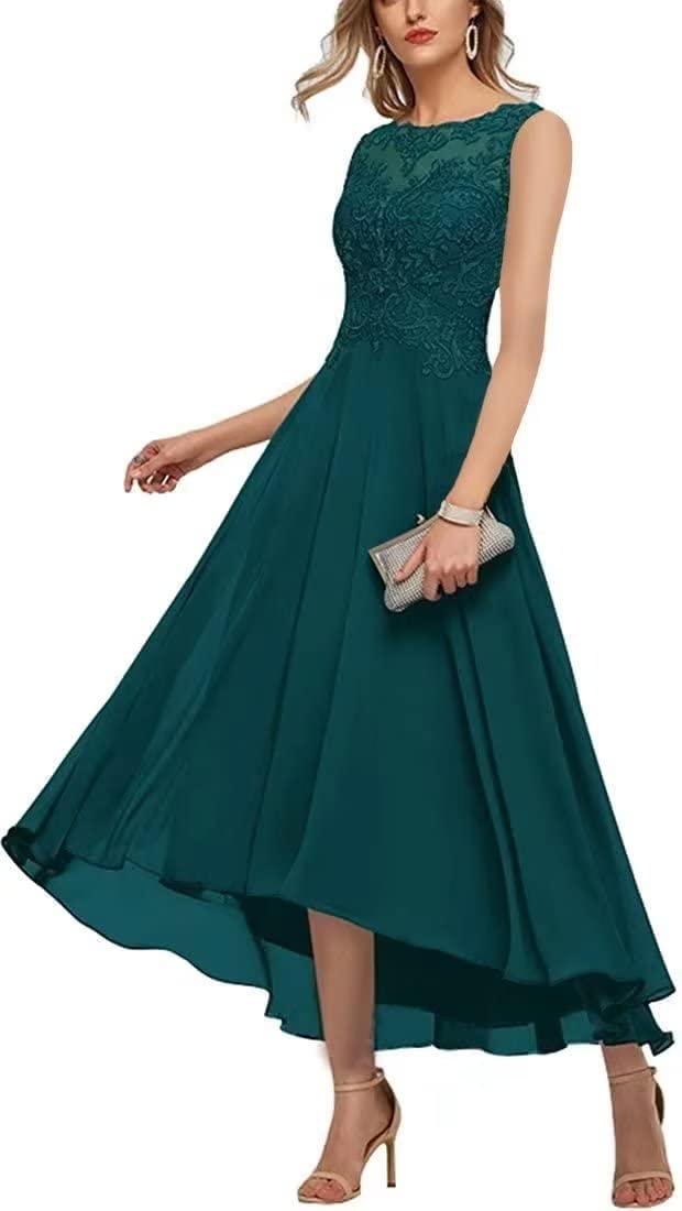Elegant Mother of The Bride Dresses for Women - Hi-Lo Floral Lace Formal Evening Gown for Wedding Guest, Party & Special Occasions | Perfect for Weddings, Receptions, Galas & Formal Events