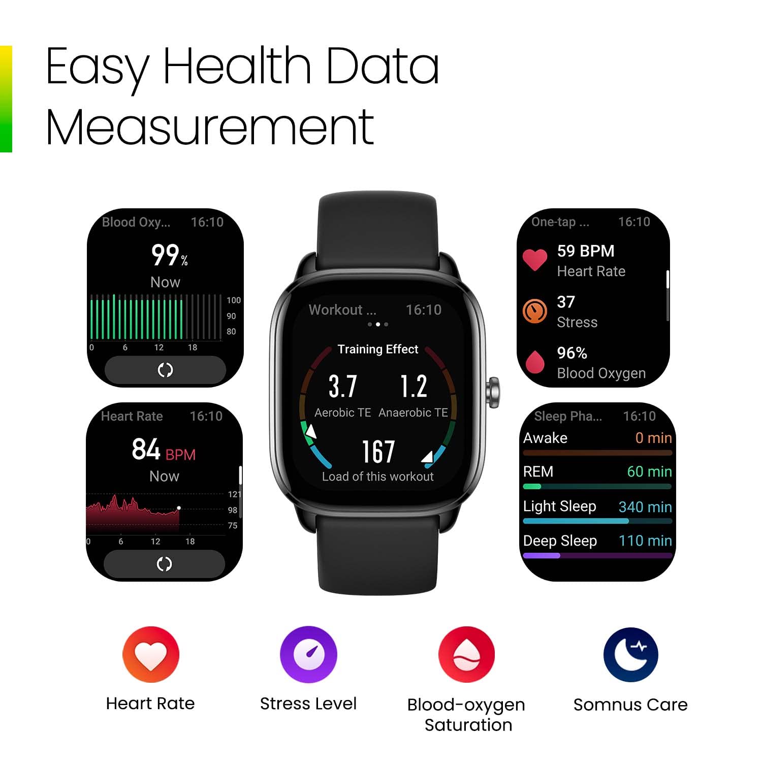 Amazfit GTS 4 Mini Smart Watch for Women & Men - Alexa Built-in, GPS Fitness Tracker with 120+ Sport Modes, 15-Day Battery, Heart Rate & SpO2 Monitor - Compatible with Android & iPhone (Black) - Perfect for Running, Gym Workouts & Daily Activity Tracking