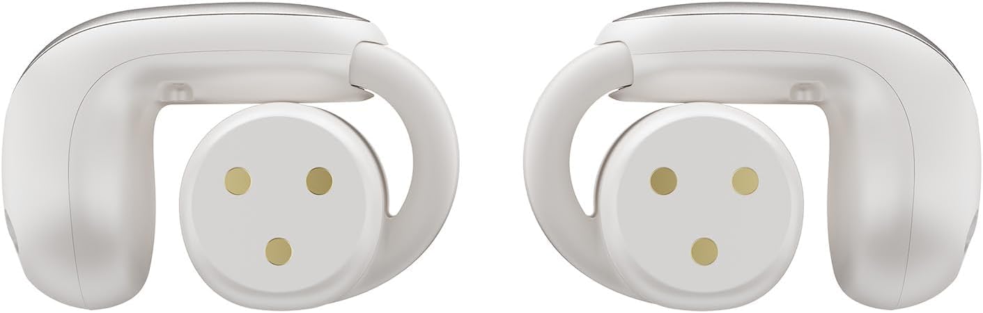 Bose Ultra Open Earbuds with OpenAudio Technology - Wireless Open Ear Headphones, 48H Battery Life, White Smoke & Green Portable Charger - Perfect for Running, Cycling, and Outdoor Activities