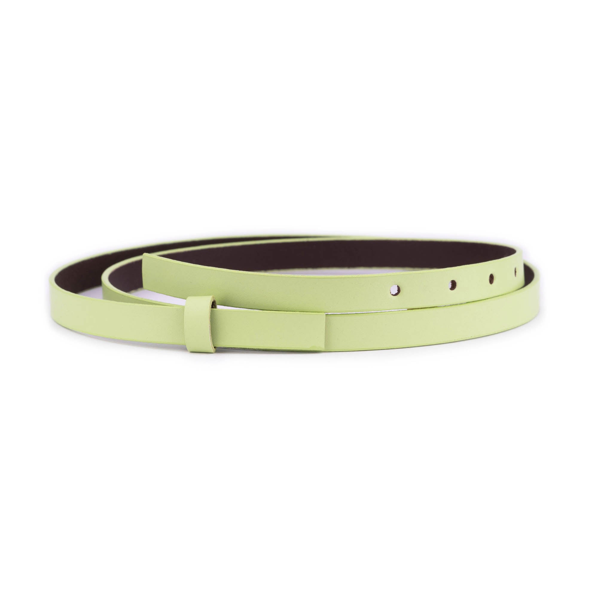 1.5cm Light Green Genuine Leather Belt Strap for YSL Buckles - Women's Replacement Belt - Perfect for Handbags, Purses & Fashion Accessories