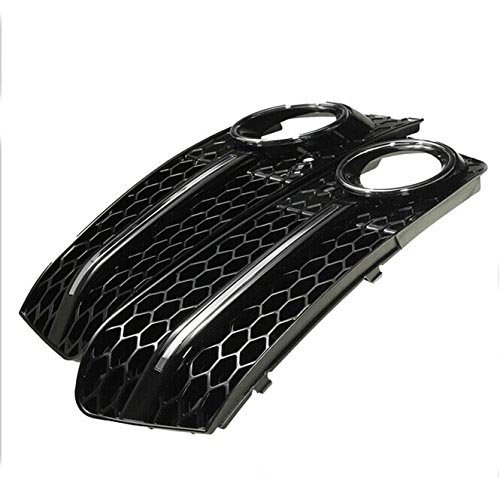 ABS Plastic Front Bumper Fog Light Grill Grilles for Audi A4 B8 (2009-2011) - S4 Style Upgrade - Replacement Parts 8K0807682 8K0807681 - Perfect for Car Modifications & Aesthetic Enhancements