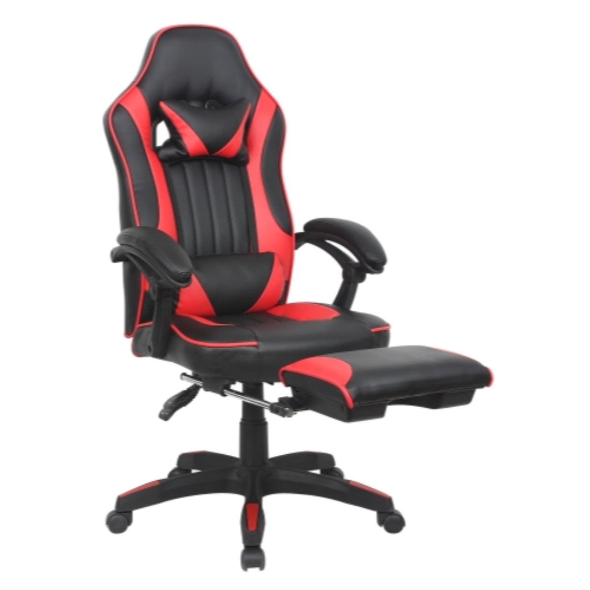 Premium Footrest Series - 313A Ergonomic Gaming Chair with Adjustable Height (Black & Red) - Perfect for Office, Home & Gaming Setup