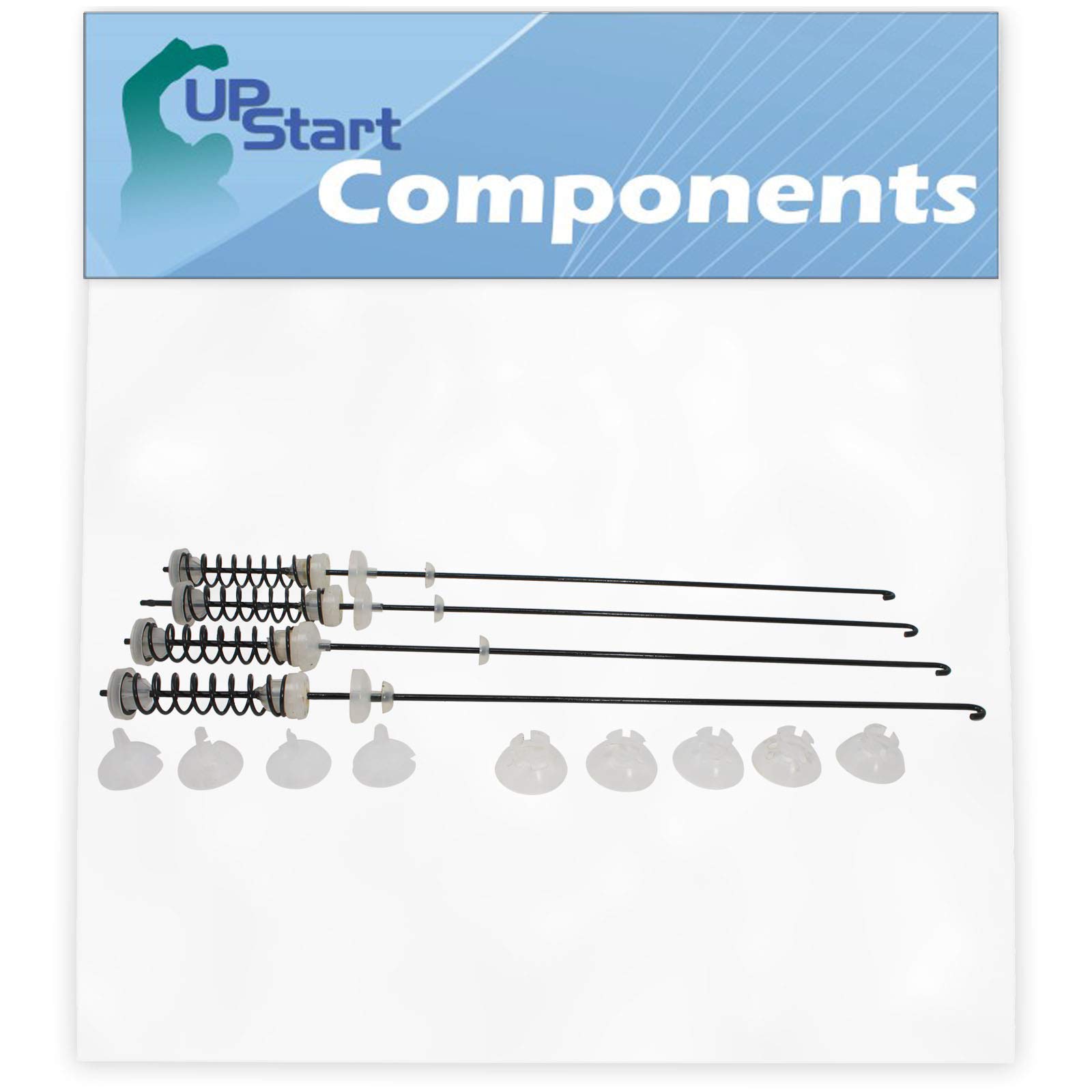 4-Pack W10780048 Washer Suspension Kit Replacement for Whirlpool 1CWTW4840YW0 Washing Machine - Compatible with W10257088 Suspension Rods - Perfect for DIY Washer Repair and Maintenance